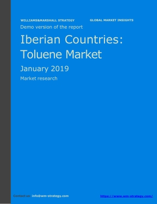 WMStrategy Demo Iberian Countries Toluene Market January 2019