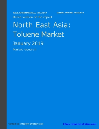 WMStrategy Demo North East Asia Toluene Market January 2019