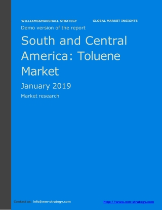 WMStrategy Demo South And Central America Toluene Market January 2019