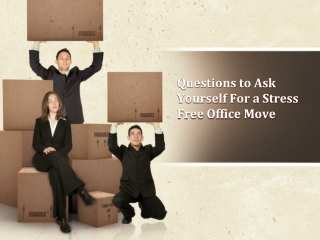Things to Know a Stress-free Office Move