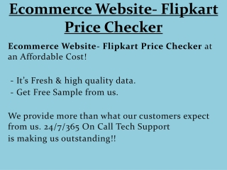 Ecommerce Website- Flipkart Price Checker