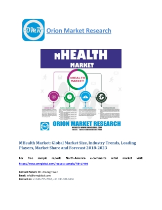 MHealth Market: Global Industry Trends, Market Size, Competitive Analysis and Forecast - 2018 – 2023