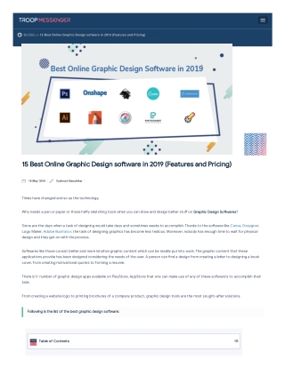 15 Best Online Graphic Design software in 2019 (Free and Paid)