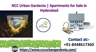 Residential apartments for sale in NCC Urban Gardenia Hyderabad