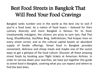 Best Food Streets in Bangkok That Will Feed Your Food Cravings