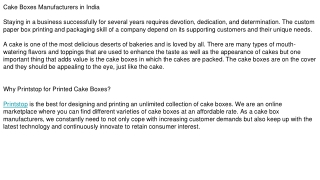 Cake Boxes Online in India