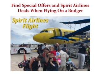 Find Special Offers and Spirit Airlines Deals When Flying On a Budget