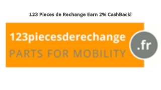 123 Pieces de Rechange Earn 2% CashBack! - Panda CashBack