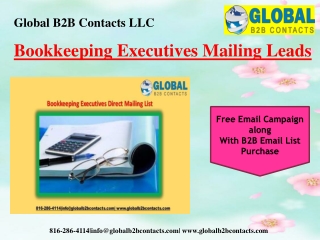 Bookkeeping Executives Mailing Leads