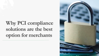 Why PCI compliance solutions are the best option for merchants