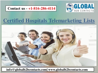 Certified Hospitals Telemarketing Lists