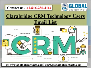 Clarabridge CRM Technology Users Email List