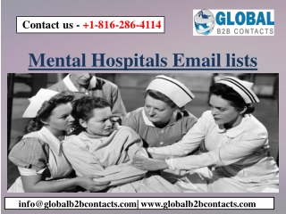 Mental Hospitals Email Lists