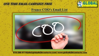 France COO's Email List
