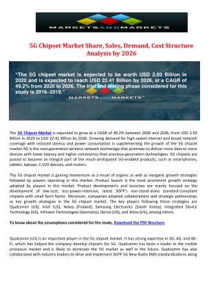 5G Chipset Market Share, Sales, Demand, Cost Structure Analysis by 2026