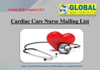 Cardiac Care Nurse Mailing List