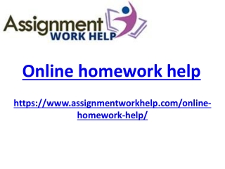 Online homework help