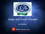 Design and Control of Quality