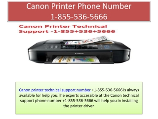 Canon Printer Phone Number 1-855-536-5666