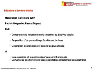 Initiation à SeeYou Mobile