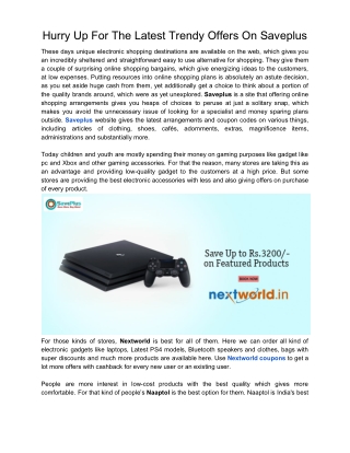 Hurry Up For The Latest Trendy Offers On Saveplus