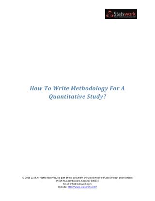 How To Write Methodology For A Quantitative Study?