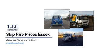 Skip Hire Prices Essex