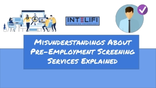 Misunderstandings About Pre-Employment Screening Services Explained