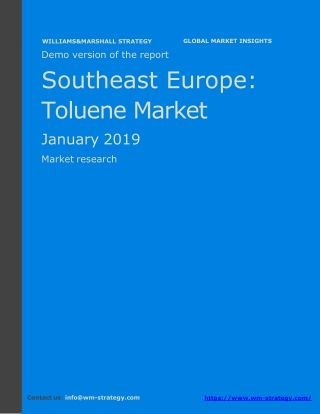 WMStrategy Demo Southeast Europe Toluene Market January 2019