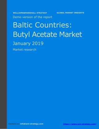 WMStrategy Demo Baltic Countries Butyl Acetate Market January 2019