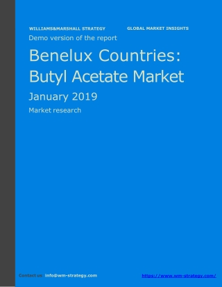 WMStrategy Demo Benelux Countries Butyl Acetate Market January 2019