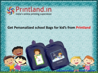 Get personalized school bags online For kid's