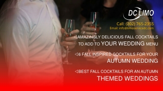 Best Fall Cocktails for an Autumn Themed Weddings by Limo Service DC