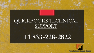 Contact QuickBooks Technical Support Phone Number 1 833-228-2822 for Technical Guidance