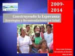 Construyendo la Esperanza Estrategias y Recomendaciones en Salud