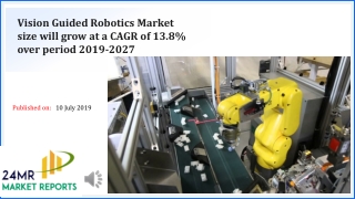 Vision Guided Robotics Market size will grow at a CAGR of 13.8% over period 2019-2027