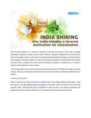 4 Key factors propelliing India to the top of the globalization chart