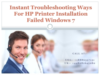 Steps to Fix HP Printer Installation Failed Windows 7