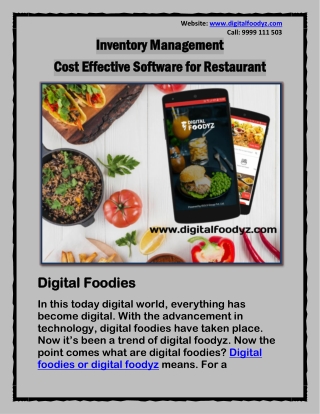 Inventory Management - Cost Effective Software for Restaurant