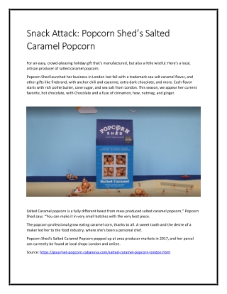 Snack Attack: Popcorn Shed’s Salted Caramel Popcorn