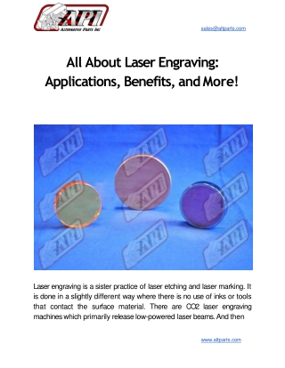All About Laser Engraving: Applications, Benefits, and More!