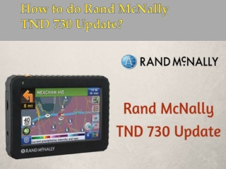 How to do Rand McNally TND 730 Update?