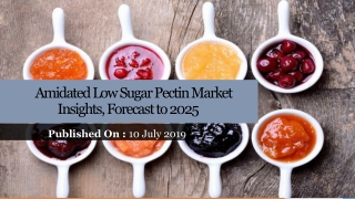 Amidated low sugar pectin market insights, forecast to 2025