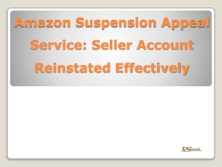 Amazon Suspension Appeal Service: Seller Account Reinstated Effectively