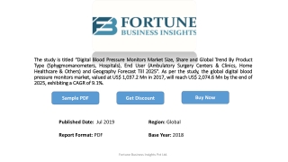 Digital Blood Pressure Monitors Market Worth US$ 2,074.6 Mn, Advent of Smart Wearables to Drive Market, says Fortune Bus