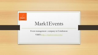 Mark1 | Best event management company in Coimbatore | chennai