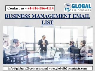 BUSINESS MANAGEMENT EMAIL LIST
