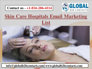 Skin Care Hospitals Email Marketing List