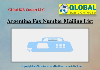 Argentina Fax Number Mailing List