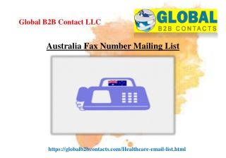 Australia Fax Number Mailing List